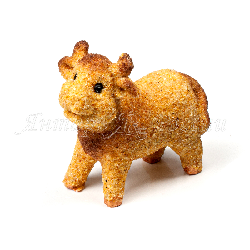 Бык керамика янтарь