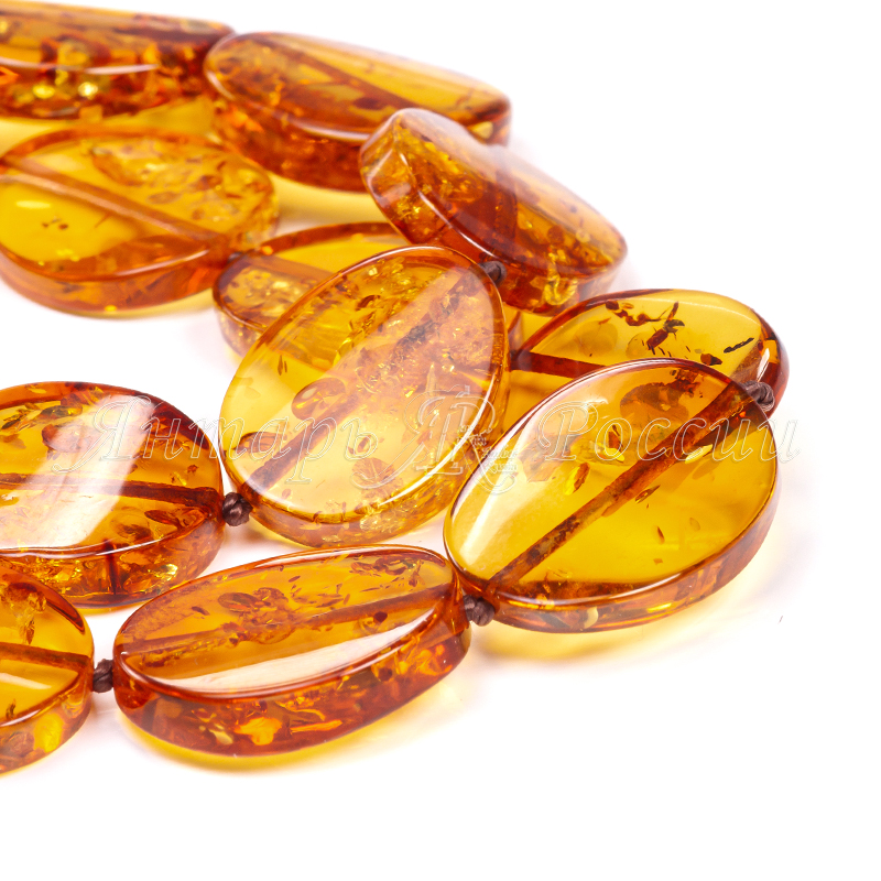 Бусы янтарь