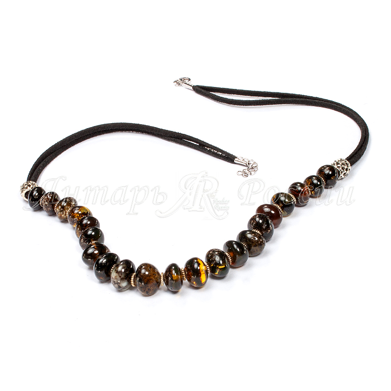 Колье янтарь